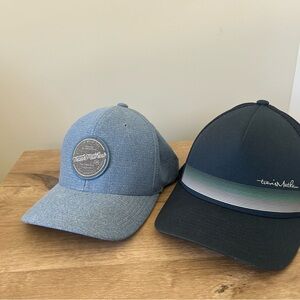 TravisMathew Blue and Black Caps